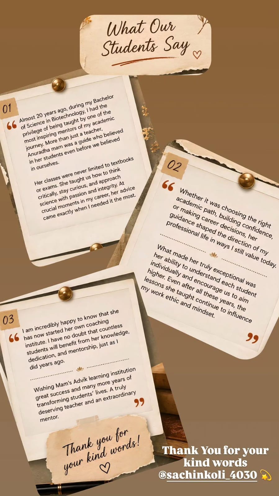 What our students say about Advik Learning Centre